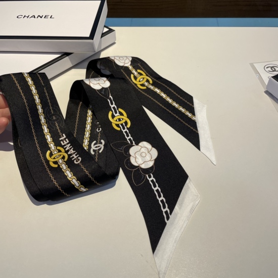 2023.07.03, the latest counter is the same model! CHANEL headband/streamer style! Can be used as a small scarf, tied to hair, tied to a handbag, and tied to the wrist for decoration! Versatile and easy to match! Double sided twill silk! Specification