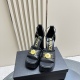 20240326 Factory Price 350Versace | Versace 24S Spring/Summer New Product Hentian High Heel Waterproof Platform High Heel Shoes Super Many Stars and Netizens Love Hentian High Versace Show Update Classic Italian High Fashion Series Top Version Synchronize