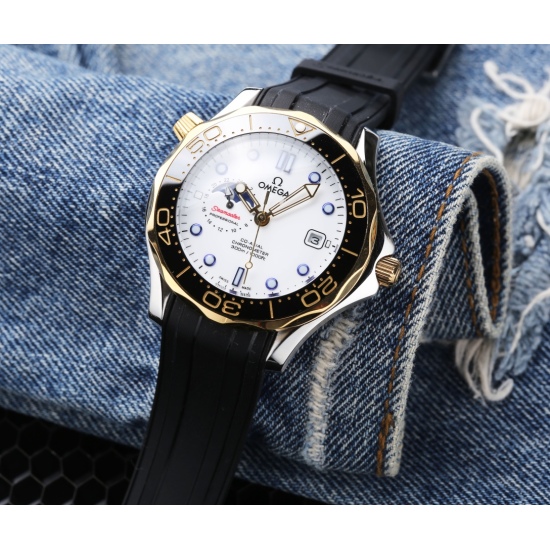 20240408 White Shell 640 gold ➕ 20. Omega OMEGA's latest release features seahorses, ultra strong night light, and a 9-character true lunar phase. Adopting imported fully automatic mechanical movement, achieving zero repair, storing power for over 48 hour