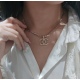 20240411 BAOPINZHIXIAOC Home CC Double layered Letter Necklace Same Material 30