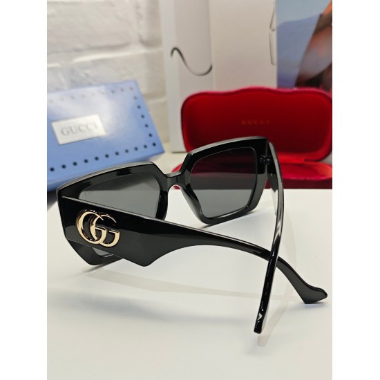 220240401 P85 GUCCI Gucci large frame original electroplated mirror legs with double G logo, versatile and beloved, loved by many European and American celebrities to wear ✔️  S