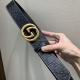 August 7, 2023: GUCCI Gucci Luxury Men's Double G Belt Buckle Classic Printed Belt Belt Belt Pure Copper Buckle Hardware Matching New Width 4.0cm