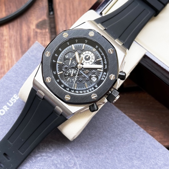 20240408 White Shell 630, Rose Gold 650. Elegant, exquisite, classic and domineering, the Airbnb AP men's watch is fully automatic with a mechanical movement, mineral reinforced glass 316L stainless steel case, genuine leather strap, fashionable, casual, 
