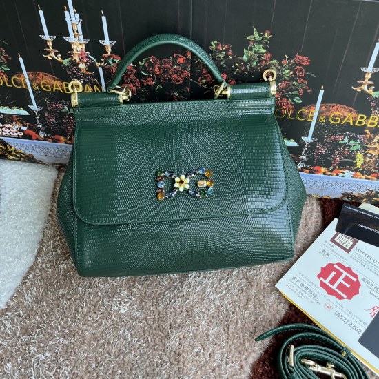 20240319 Batch 530 [Dolce Gabbana Dolce&Gabbana] Style Number: 4136 Lizard Diamond Original Single Perfect Bag Imported Top Layer Lizard Pattern Cowhide, Customized Vacuum High Electroplated Hardware Versatile Bag Type Handheld Crossbody Suitable for Any 
