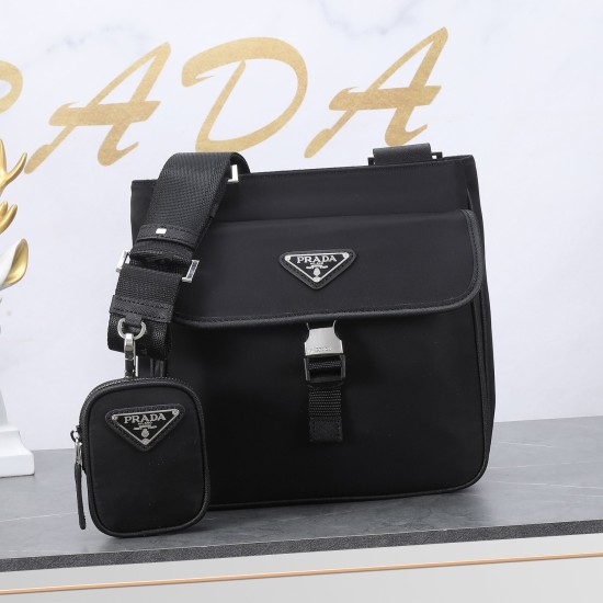 On March 12, 2024, the 450 Monidon Dragon crossbody bag comes with detachable small bag decorations and a spacious interior compartment, making it quite functional. Model 2VH110 Saffiano leather trim with sublimated design style. Nylon metal accessories P