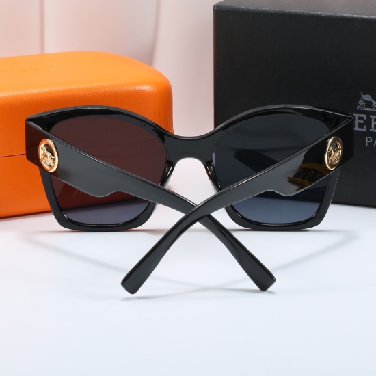 20240330 23 New brand: Herm è s Hermes. Model: 1017. Men's and women's sunglasses, Polaroid lenses, fashionable, casual, simple, high-end, atmospheric, 4-color selection