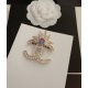 2023.07.23 ch * nel's latest pink blue water drop brooch is consistent with Z brass material 0
