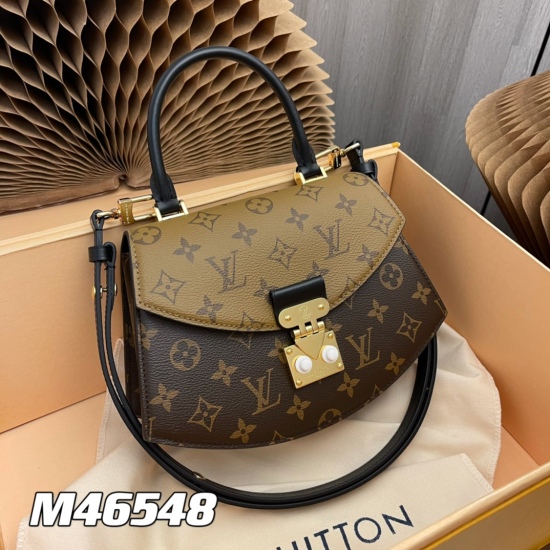 20231125 Internal Price P640 Original Order Enhanced Edition [Comprehensive Quality Upgrade] Exclusive real shot background picture, M46548, genuine matching details, LV S23 new model with classic color matching old flowers and unique fan shaped design! V