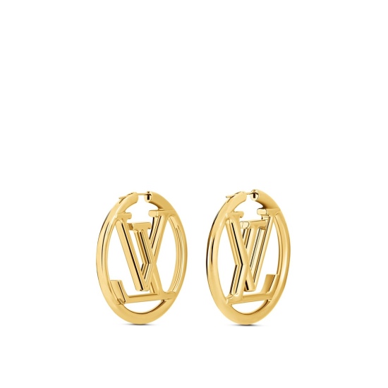 20240411 BAOPINZHIXIAOLV Letter Glossy Earrings Classic Logo Selected Works Original Consistent Brass Material Paired with Sterling Silver Needle Simple and Elegant Design Concept 20
