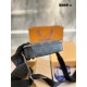 2023.10.1 p330 Top Original Louis Vuitton/Louis Vuitton New LV Men's Bag Double Zipper Black Flower Camera Bag Crossbody Bag M80741 18cm Folding Box Packaging
