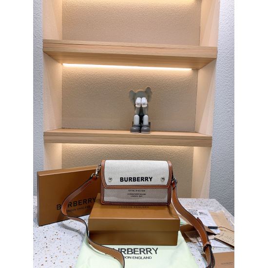 2023.11.17 High version 205 BURBERRY (original order) Burberry counter latest single shoulder crossbody bag practical and durable linen fabric made of special linen material paired with cowhide four seasons essential single shoulder crossbody back dual-pu