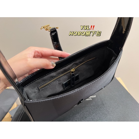 2023.10.18 P185 folding box ⚠️ Size 25.14 Saint Laurent Underarm Bag HOBO has a low-key and unique artistic atmosphere, with a high aesthetic value that is essential for beauty