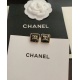 2023.07.23 ch * nel's latest black square earrings are made of consistent Z brass material