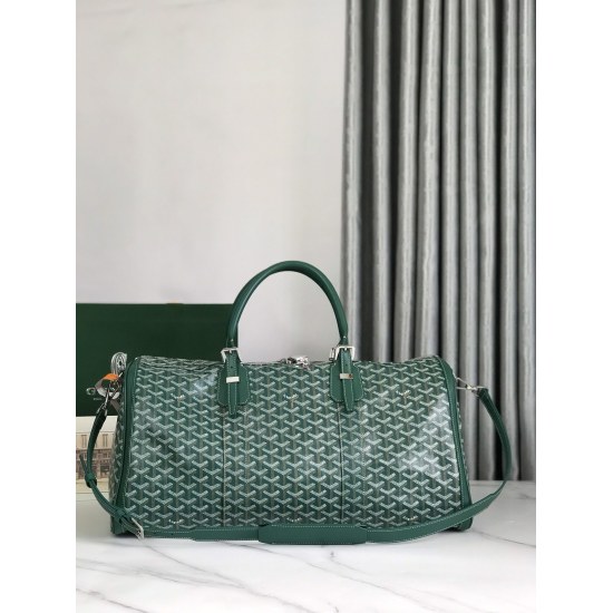 20240320 P1280 [Goyard Goya] The new Croisiere 50 portable travel bag sports bag is a popular and stylish item for travelers with a large capacity. Goyard's classic patterned canvas is paired with a top layer of cowhide, and the shoulder straps are detach