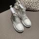 20240410 Balenciaga, 2020 Popular New Women's Martin Boots, White Open Edge Beads Ten White Bottom+Sheepskin Padded Lace up Knight Boots, Available in Stock, 35-40, P269
