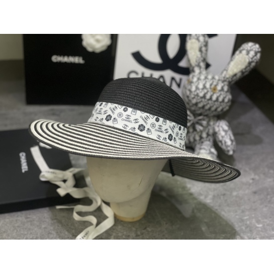 220240401 P55 Chanel headband with large brim hat