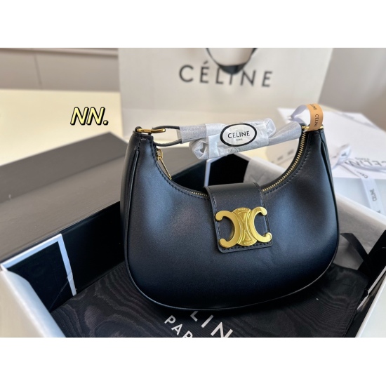 2023.10.30 P195 (Folding Box) size: 2313Celine Sailing's latest triumphal arch Eva armpit crescent shaped armpit design ➕ The Triumphal Arch logo has a casual feel all over it, it's really amazing! The capacity can meet the current needs of going out, mak