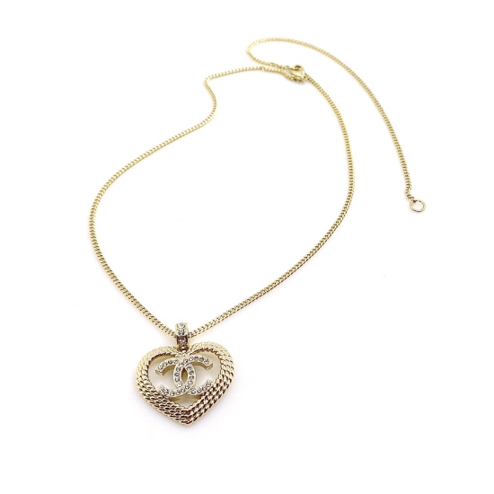 20240413 P65ch * nel Latest Hollow Heart Necklace] Consistently made of ZP brass material