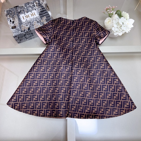 2023.07.01, regarding size issues, please consult customer service after payment. 73-160 cm F Family's new 21 year new letter all over printed air cotton dress