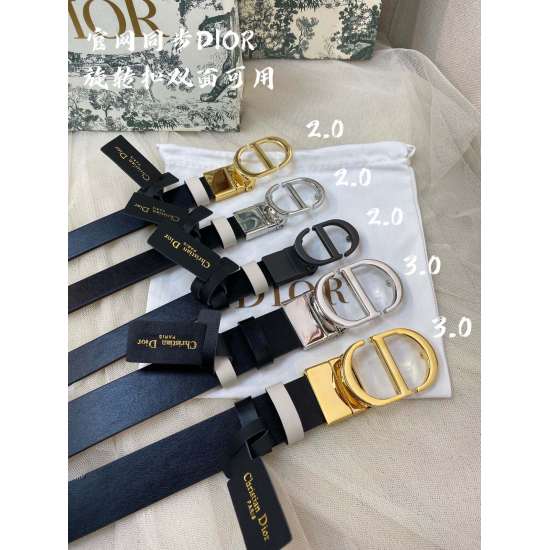 2024/03/06 Di Ao Mingxing runway style with top layer cowhide and copper buckle strap body width of 3.0cm