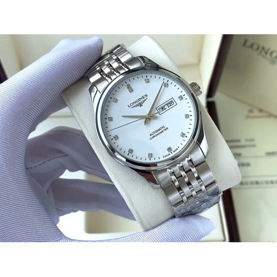 20240408 440. 【 Special Recommendation: Classic Hot Selling 】 Longines Men's Watch Fully Automatic Mechanical Movement Mineral Reinforced Glass 316L Precision Steel Case Precision Steel Band Minimalist Design Business and Leisure Size: Diameter 40mm Thick