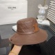 2023.10.02 Special Approval 50Celine * Early Autumn PU Leather Outdoor Fisherman Hat with a tactile color similar to genuine leather, it is truly versatile and can show off your face. It helps you fashionable with billions of points, and retro classics ca