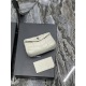 20231128 batch: 570 white with silver buckle Loulou buffer_ The trumpet carrying a bag is coming! The whole bag is made of soft Italian sheepskin, paired with Y family diagonal stripe stitching technology. It has a soft texture front flap bag, paired with