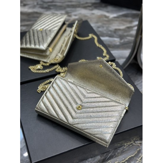 20231128 batch: 610 gold diamond pattern gold buckle_# Monogram woc # MONOGRAM envelope bag. A super practical small bag, the most classic style, upgraded to the highest version, made of 100% Italian cowhide and finely handcrafted; Customized metal Y fami