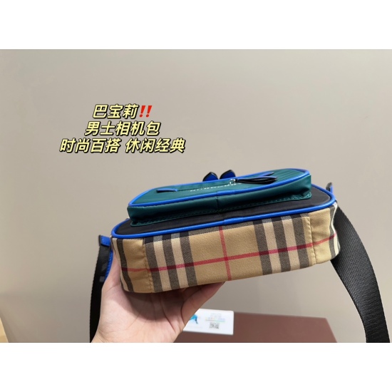 2023.11.17 P175 folding box ⚠ The size 21.14 Burberry Men's Camera Bag features a highly recognizable Burberry pattern, and the brand logo's decoration instantly enhances its appeal, making it particularly eye-catching. The design of the shoulder strap is