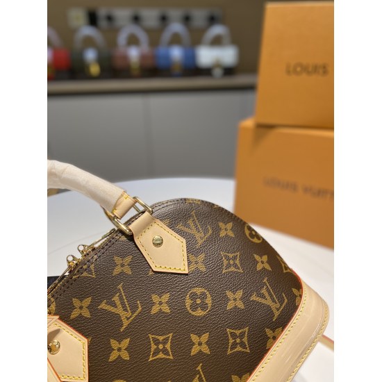 2023.10.1 p335 Upgraded Sealed Folding Box Packaging Lv alma bb Old Flower Yellow Skin Shell Bag Original High Quality Bag This Retiro handbag is made with iconic old flower fabric for classic eternity. The elegant and understated exterior design and spac