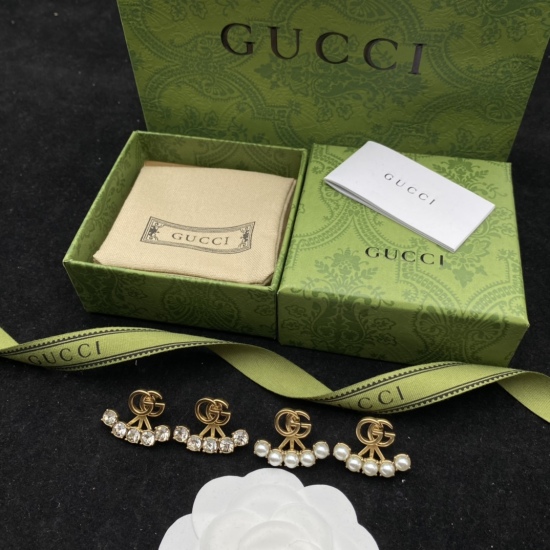 20240411 BAOPINZHIXIAO Gucci GUCCI Double G Pearl Diamonds Vintage Earrings 21