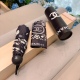 20240402 Special Approval 65 CHANEL (Chanel) 50% Handfold Foldable Sun Umbrella Selected Taiwan Imported UV Anti UV Umbrella Fabric Original Order OEM Quality 2 Colors