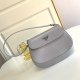 On March 12, 2024, P640 small size {flip ice gray} exclusive PRADA new vintage underarm bag is coming! This year's popular vintage underarm bag has always been popular. The whole leather is delicate and smooth, and the irregular bag design is cool and hig
