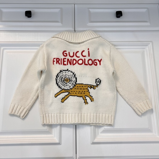 2023.07.01, regarding size issues, please consult customer service after payment. 2022 • SS Autumn/Winter New Style ✨ Gucc Children's Wool Sweater Cabinet New Style, Vintage Cute Style, Very Unique Feeling
