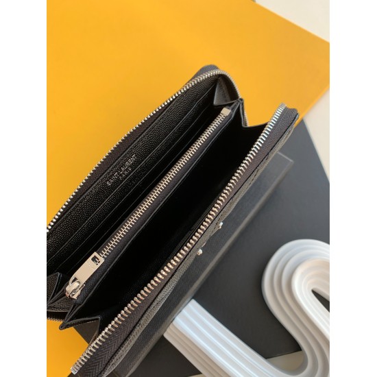 20231128 batch: 420Y popular wallet from home, V-line single pull model [brand new upgraded version], top of the market goods, using original hardware, full leather inside and outside, complex grid line tailoring, sufficient quantity, hurry to buy it. [Ya
