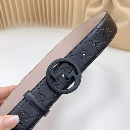 4.0cm Gucci official website new model, double-sided original calf leather, buckle width 4.0cm... length 80.85.90.95.100.105.110 euros, hardware buckle original mold customization