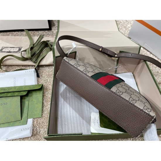 2023.10.03 P195 Counter Gift Box Gucci Kuqi Shell Bag Counter Quality Classic Fashion Essential Four Seasons Super Versatile Original Lining Cowhide Material Size 24 19