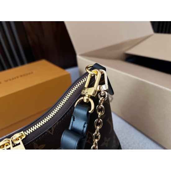 2023.10.1 235 box (customized version) size: 29 * 16cmL home vintage cowhorn bag customized version direct black leather Vintage classic shoulder bag with shoulder straps ➕ Chain single shoulder crossbody is unbeatable and versatile!