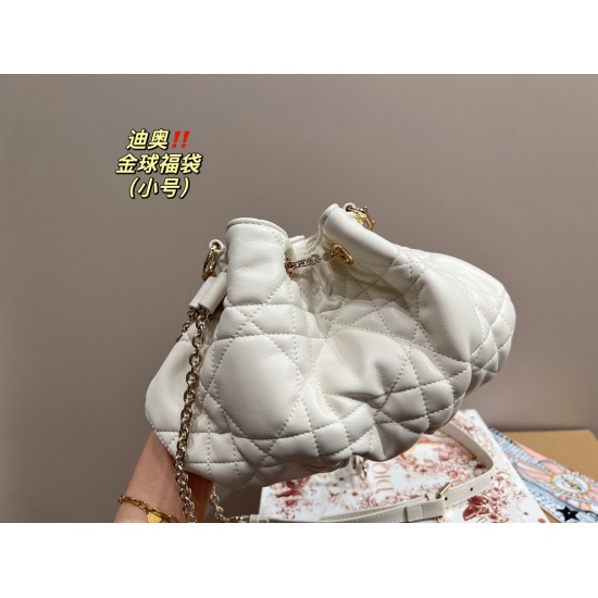 2023.10.07 P180 box matching ⚠️ Size 28.18 Dior Drawstring Bucket Bag (Small) Daily Commuting Fashion Classic, Easy to Control in Any Style
