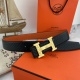 2023.08.07 Hermes Hermès men's double-sided leather belt 38mm double-sided imported leather press. Double sided use of dedicated cabinet wiring with new buckle