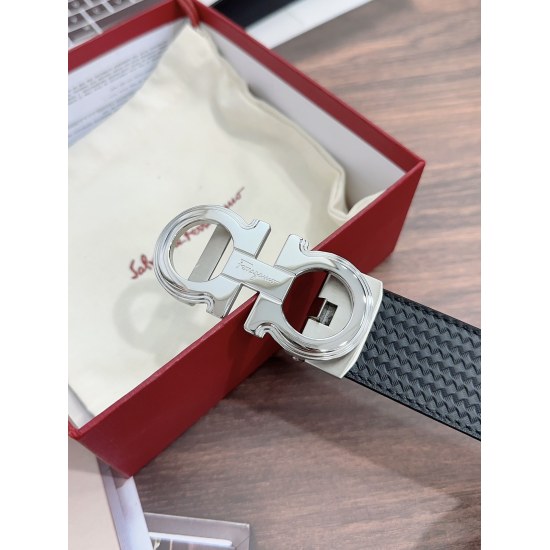 Ferragamo automatic buckle belt, 3.4cm width