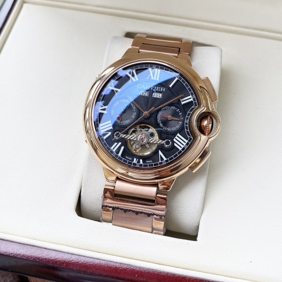 20240408 White Shell 570, Rose Gold Shell 590. [New Style Elegant and Atmosphere] Cartier Men's Watch Fully Automatic Mechanical Movement Mineral Reinforced Glass 316L Precision Steel Case Precision Steel Band Fashionable and Trendy Business and Leisure S