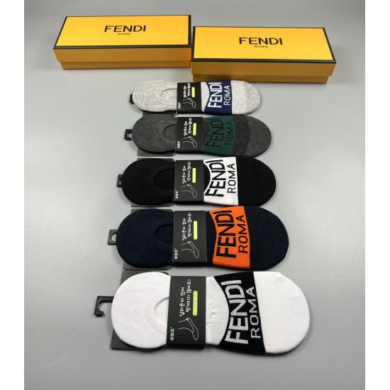 2024.01.22 Explosive Street New Shipment FENDI (Fendi) 2023 Latest Invisible Socks O-shaped Design Will Not Drop Heel [Smart] Dominant, Fashionable, Pure Cotton Quality [Social] Comfortable and Breathable on the Foot, Available in Stock