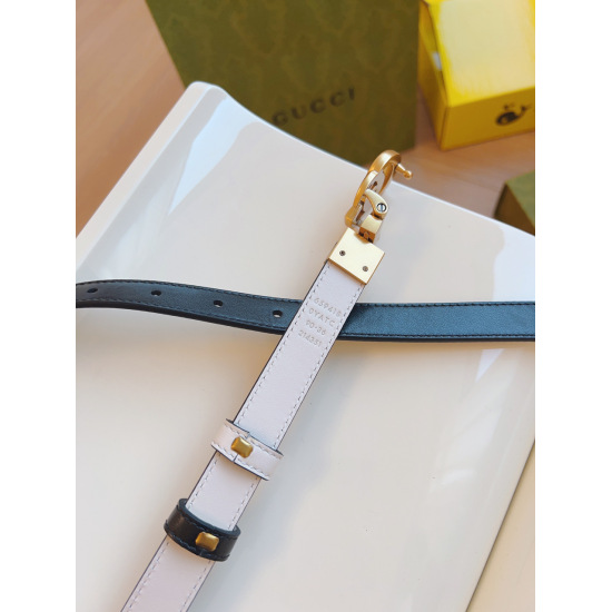2023.12.14 Gucci 2.0cm Classic Black and White Original Leather Development, Exquisite Everywhere, Non Market Currency
