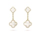 20240410 p120 Precision High Version [925078] VCA Sweet Series, featuring natural stone inlaid double flower clover earrings with realistic details! Van Cleef&Arpels Vca Clover series shipment. Customized electroplating process of 18K gold with silver nee