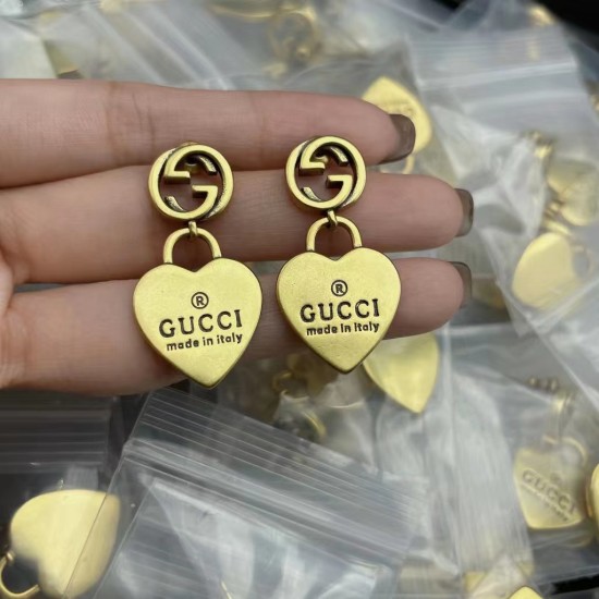 20240411 BAOPINZHIXIAO Gucci Retro Brass Material 925 Silver Needle Earrings Real Shot 20