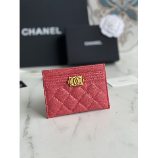 P260 [Original Order] CHANEL New Leboy Card Bag Arrived! The imported diamond pattern is very durable! The vintage gilded buckle has a very fashionable and vintage feel ❤️ This small card bag has a high cost performance ratio, and you can also put some ch