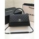 P910 A92992 Latest ribbed fine grain embossed calf leather Chanel handle shoulder crossbody carrying medium size flap bag, grain embossed calf leather; Size: 281812cm