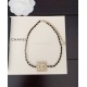 2023.07.23 ch * nel's latest black leather necklace is made of consistent Z brass material