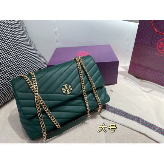 2023.11.17 Large P250 Small P240 Folding Box Full Set Packaging Tory Birch Chain Bag Kira Series Official Website Sync Original Calf Leather Fashion Versatile Super Practical Original Electroplated Hardware Super Foreign Style Simple Atmosphere Shopping E